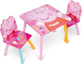 peppa-pig-swinka-stolik-stol-drewniany-2-krzesla-dla-dzieci-meble