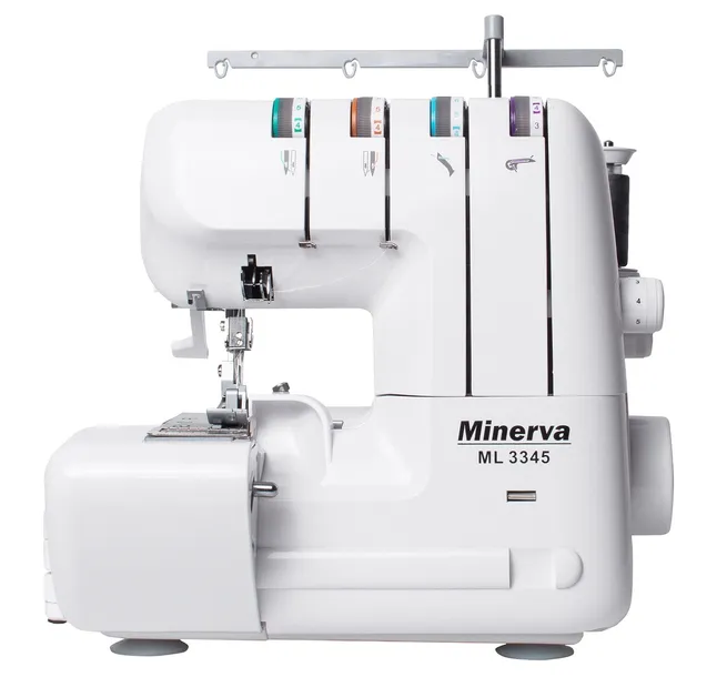 Owerlok overlock 4-nitkowy Minerva ML3345 mocny łatwy w obsłudze + GRATIS