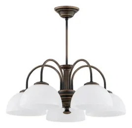 zyrandol-klasyczny-delos-5xe27-patyna-biale-klosze-lemir-o3385-w5-pat