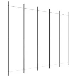 parawan-skladany-5-panelowy-z-tkaniny-i-zelaza-bialy-250x200-cm