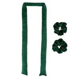 lokowka-jedwabny-walek-do-wlosow-2-scrunchies-100percent-jedwab-zielony-meravil