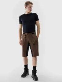 spodenki-trekkingowe-4f-meskie-4way-stretch-brazowe-4fwss24tfshm427-roz-l