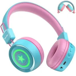 sluchawki-dla-dzieci-new-bee-kh22b-bezprzewodowe-skladane-led-bluetooth-32h