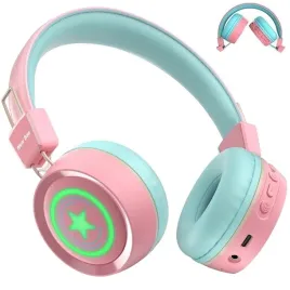 sluchawki-dla-dzieci-new-bee-kh22b-bezprzewodowe-skladane-led-bluetooth-32h