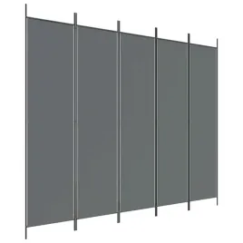 parawan-skladany-5-panelowy-tkanina-antracytowa-250x200-cm