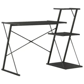 biurko-z-regalem-116x50x93-cm-drewnopochodne-stal-czarne