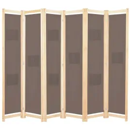 parawan-wolnostojacy-6-panelowy-drewno-jodlowe-brazowy-240x170x4-cm