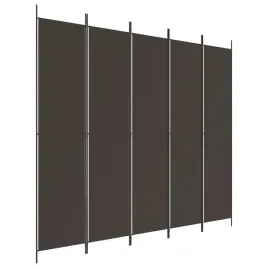 skladany-parawan-pokojowy-z-tkaniny-5-panelowy-brazowy-250x220-cm