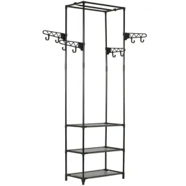 minimalistyczny-stojak-na-ubrania-z-3-polkami-i-4-haczykami-czarny-55x2