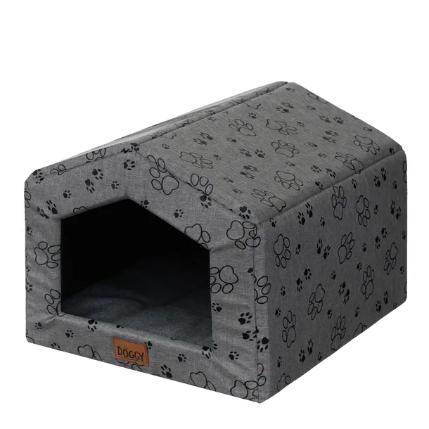 Legowisko buda dla psa - Domek dla psa z materiału z poduszką 55x59x34 cm