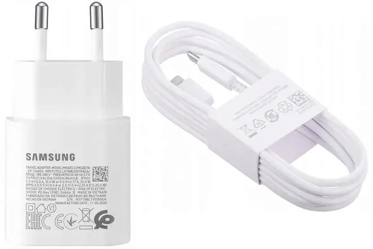 SZYBKA ŁADOWARKA SAMSUNG 25W PD + KABEL USB TYP C 1M