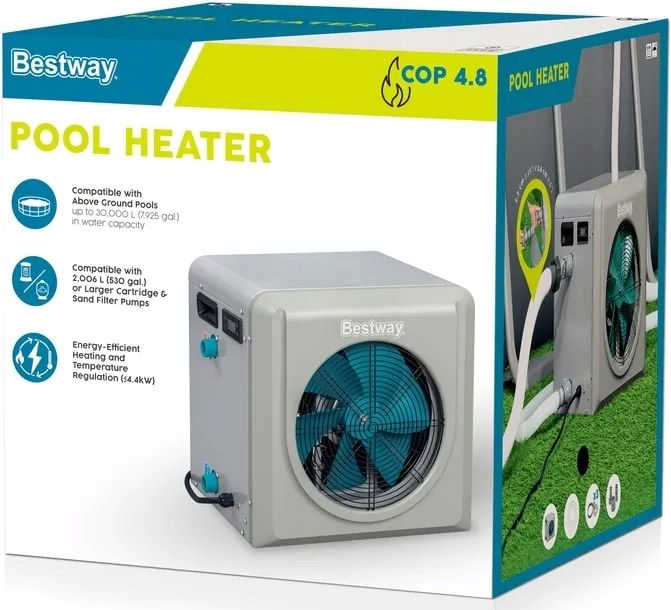 POMPA CIEPŁA DO BASENU 4,4 KW basenowy podgrzewacz wody - BESTWAY 58748
