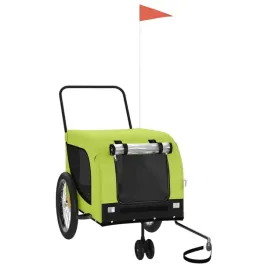 przyczepka-rowerowa-dla-zwierzat-z-tkaniny-oxford-i-pvc-zielono-czarna-1