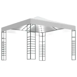 altana-ze-sznurem-lampek-led-3x3-m-biala