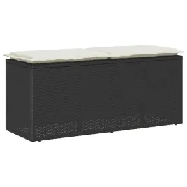 lawka-ogrodowa-z-poduszka-kremowa-rattan-pe-czarna-110-x-40-x-44-cm