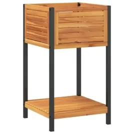 drewniana-donica-ogrodowa-z-polka-lite-drewno-akacjowe-45x45x80-cm