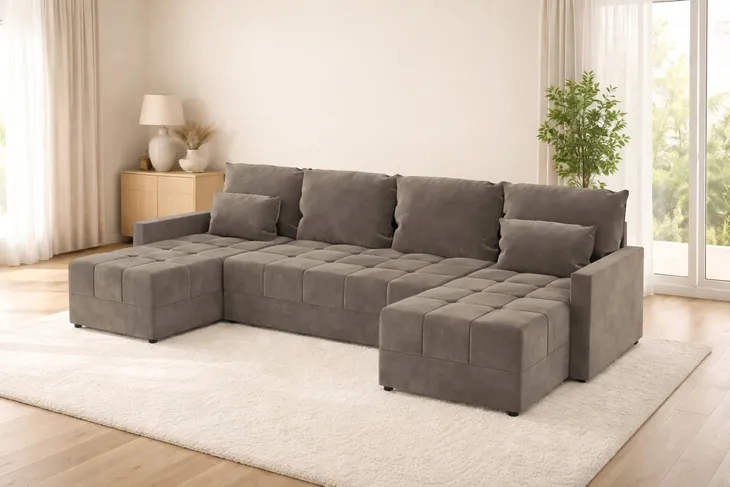 NAROŻNIK Z FUNKCJĄ SPANIA DOMINO U ROGÓWKA, DO SALONU PRODUKT OD PRODUCENTA