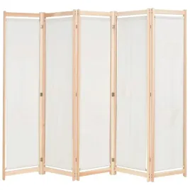 parawan-5-panelowy-z-torbami-drewno-jodlowe-kremowy-200x170x4-cm
