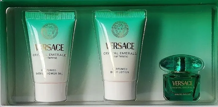 VERSACE CRYSTAL EMERALD ZESTAW 5ml + 2x 25 ml.