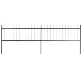 ogrodzenie-stalowe-ozdobne-czarne-340x130-cm-z-pretami-z-grotami