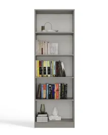 regal-drewniany-jasny-szary-185x40-5-polek-na-ksiazki-zabawki-biuro-pokoj