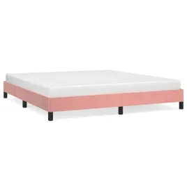rama-lozka-aksamitna-rozowa-203-x-163-x-25-cm-materac-160-x-200-cm