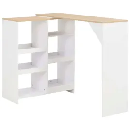stolik-barowy-z-ruchomym-regalem-bialy-138-x-39-x-110-cm