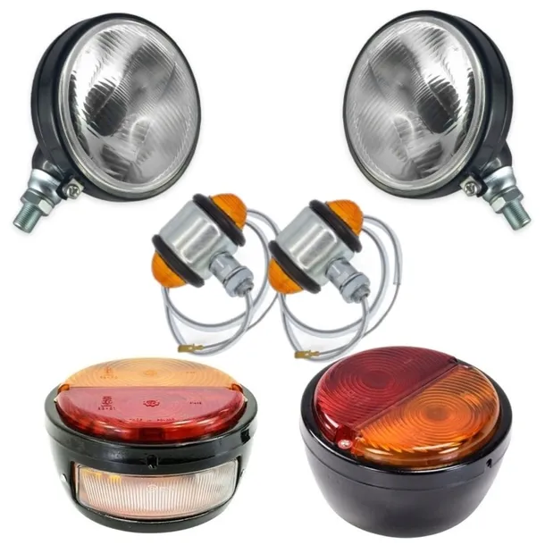 ZESTAW LAMP METALOWYCH URSUS C-330 C330 LAMPY REFLEKTOR PRZÓD + TYŁ KOMPLET