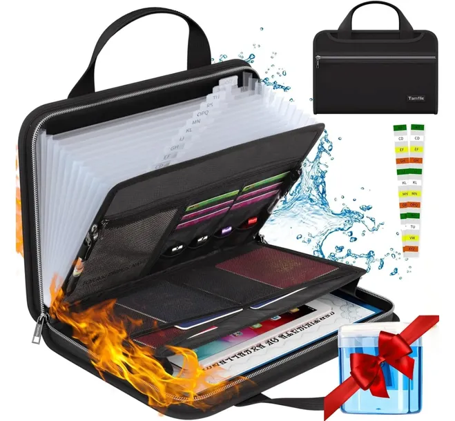 Teczka na Dokumenty A4 Harmonijkowa z Przegrodami Organizer z Kieszeniami