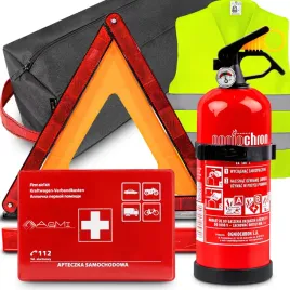zestaw-apteczka-gasnica-1kg-manometr-kamizelka-trojkat-torba-organizer-auta