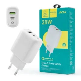 denmen-ladowarka-sieciowa-dual-usb-usb-c-20w-dc26