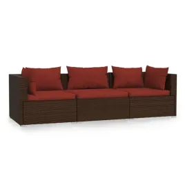 3-osobowa-sofa-ogrodowa-z-poduszkami-polirattan-brazowa