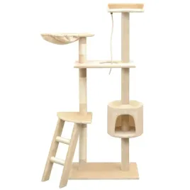drapak-dla-kotow-z-drabina-domkiem-i-hamakiem-bezowy-97x40x150-cm