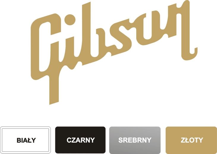 Naklejka Gitara Gibson Les Paul zamiennik na gitare na główkę gitary