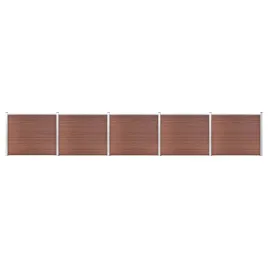zestaw-ogrodzeniowy-z-wpc-872-x-146-cm-brazowy
