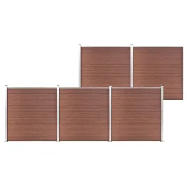 ogrodzenie-do-ogrodu-wpc-872-x-186-cm-brazowe