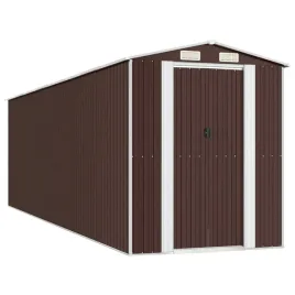szopa-ogrodowa-ciemny-braz-192x689x223-cm-stal-galwanizowana