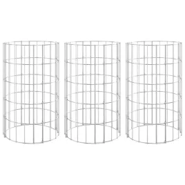 okragle-donice-gabionowe-podniesione-3-szt-stal-o30x50-cm
