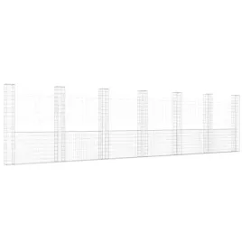 ogrodzenie-gabionowe-z-7-slupkami-zelazo-740x20x200-cm