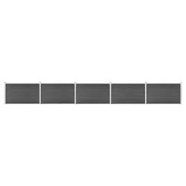 zestaw-ogrodzeniowy-z-wpc-872-x-105-cm-czarny