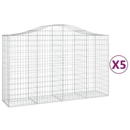 kosze-gabionowe-5-szt-200x50x120-140-cm-galwanizowane-zelazo