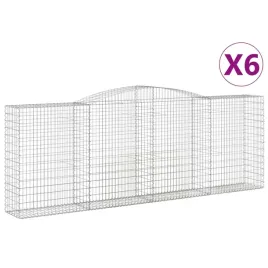 kosze-gabionowe-6-szt-400x50x140-160-cm-galwanizowane-zelazo