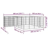 kojec-dla-psa-22-paneli-czarny-50x100-cm-stal-stan-nowy