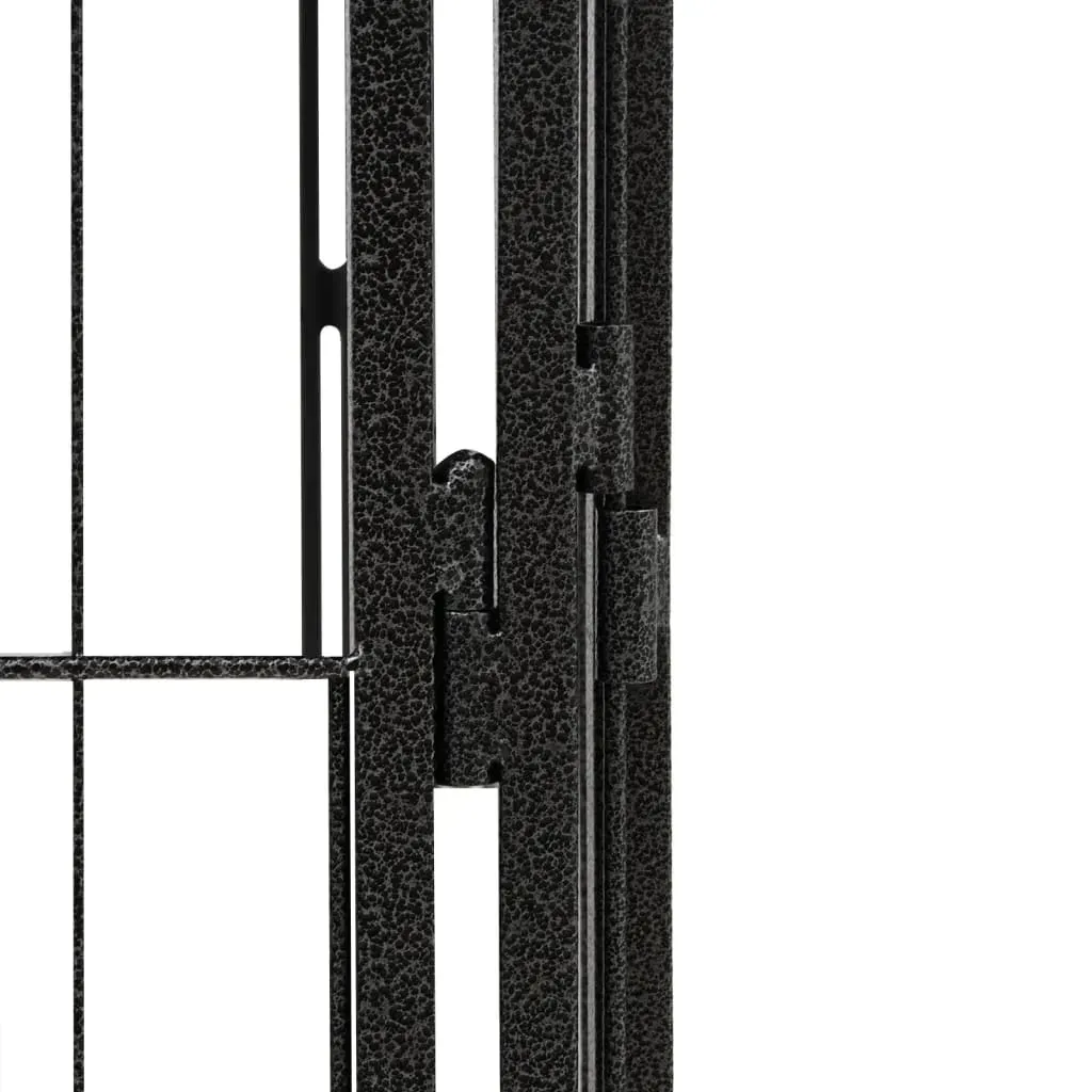 kojec-dla-psa-20-paneli-czarny-50x100-cm-stal-stan-nowy