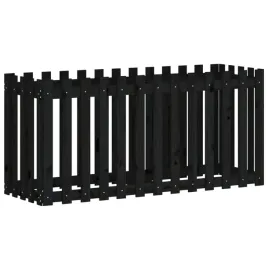 rabata-ogrodowa-z-plotkiem-czarna-150x50x70cm-drewno-sosnowe
