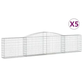 kosze-gabionowe-5-szt-400x30x80-100-cm-galwanizowane-zelazo