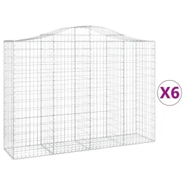 kosze-gabionowe-6-szt-200x50x140-160-cm-galwanizowane-zelazo