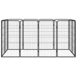 kojec-dla-psa-12-paneli-czarny-50x100-cm-stal-stan-nowy