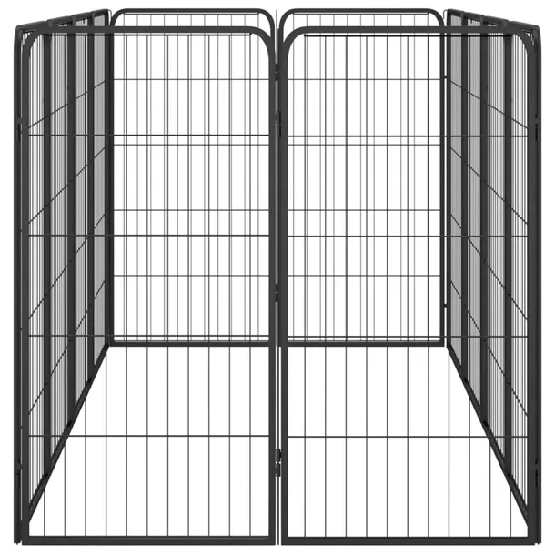 kojec-dla-psa-12-paneli-czarny-50x100-cm-stal-stan-nowy