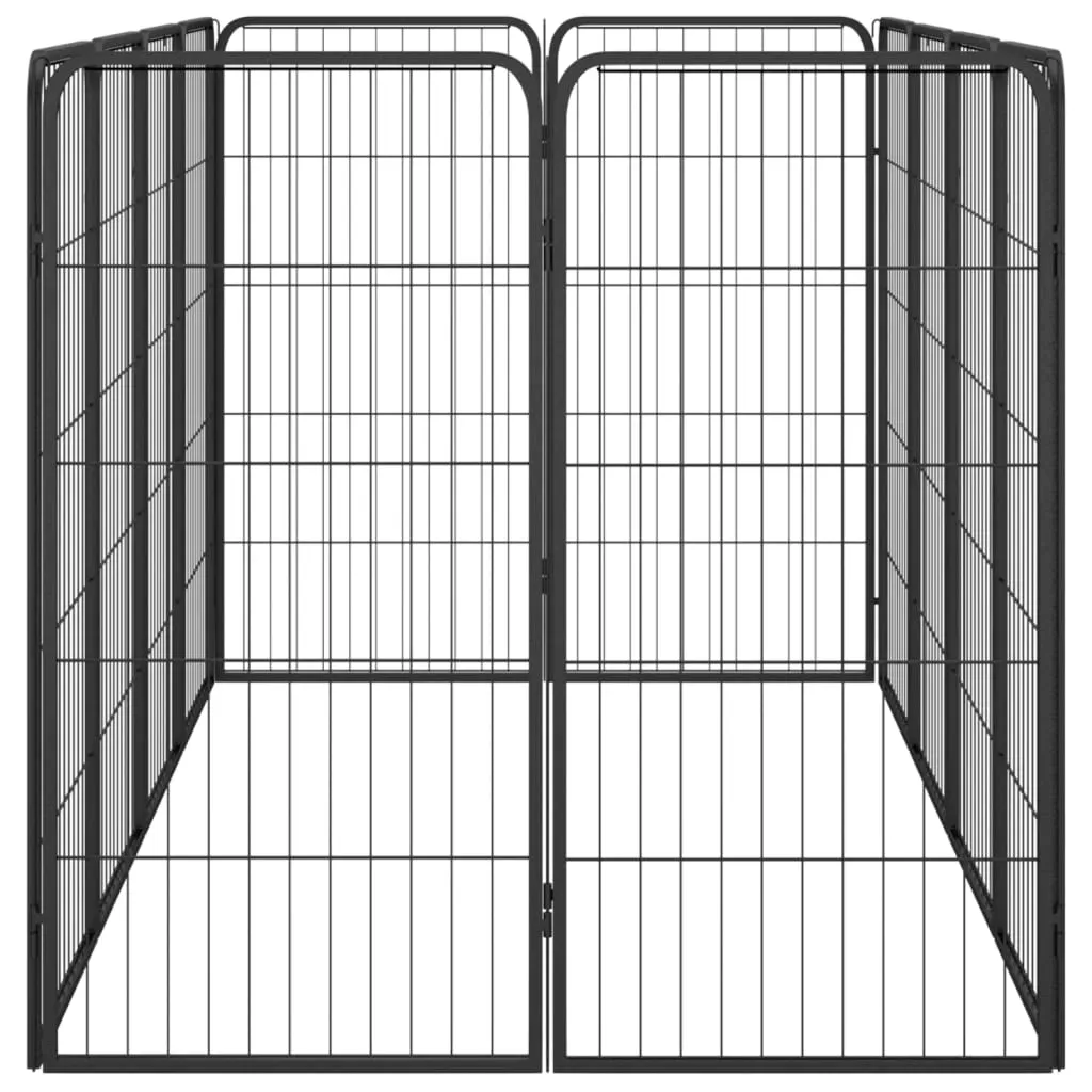kojec-dla-psa-12-paneli-czarny-50x100-cm-stal